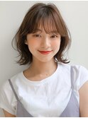 前髪 ネビージュ ボブルフ 黒髪 ワンレン 小顔 "