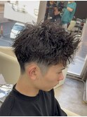 アップバンクショート  ショートパーマ ピンパーマ スパイキー