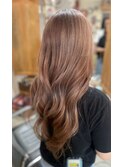 カッパーブラウンベージュ×ゆる巻きスタイル