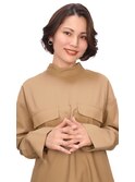 大人ショート　優しい印象の巻きパーマ