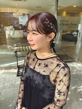 ヘアメイク シュシュ(Hair make chou chou) 長めボブの方向けの金箔ヘアアレンジ