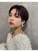 丸みショートシースルーバングくびれショートボブミニボブ