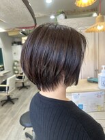 エルデ ナインズ ヘアー スタンド 川口店(elde 9's HAIR STAND)&nbsp;チェリーブラウン/丸顔/ミニウルフ/白髪ぼかし/髪質改善