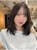 デジタルパーマミニウルフチェリーブラウンホワイトグレージュ