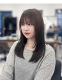 レイヤーカット/ブリーチなし/韓国ヘア/髪質改善/顔まわり/艶髪