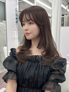 フォンズ(FONS) 透明感グレージュカラー/ロングレイヤー/顔周りカットワンカール