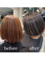 ステラバイケンジ 藤沢(STELLA by KENJE)&nbsp;白髪ぼかし細めハイライト30代40代50代グレージュ