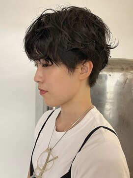 マカロニコースト(macaroni coast) ユニセックスニュアンスパーマショート マッシュパーマ