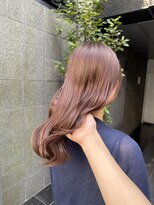 コージークルー(cozy creww)&nbsp;オレンジピンク/艶カラー/巻き髪ヘア