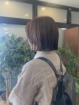 ネバーランド 平成店(NEVER LAND) ミニボブ/インナーカラー/オリーブグレージュ