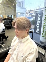 アナザーヘアサロン 大倉山(AnOther HAIRSALON)&nbsp;メンズ　メンズハイトーン　ハイトーン　ミルクティーベージュ