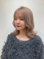 フィット ヒュー 千葉(fit hue)&nbsp;ミルクティーブロンド/ダークブルー/デジタルパーマ/千葉駅