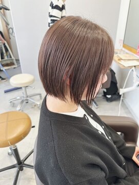 チェレ ブラン 堺東店(Chere brun) ミディアムボブ×モカブラウン×まとまりショート