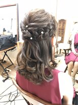 ロカット サロン(Roquat Salon)&nbsp;編み込みハーフアップアレンジ【ヘアアレンジ　立川/立川南口】