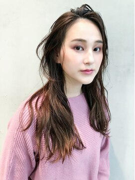 アイティーバイアルバム 八王子店(IT by ALBUM) シースルーバング_くびれヘアビタミンカラー_38711