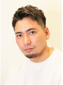 バーバーアップバングピンパーマ刈り上げフェードカット I