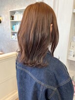 キャアリー(Caary)&nbsp;福山人気caaryマロンブラウン流し前髪愛されニュアンスカラー