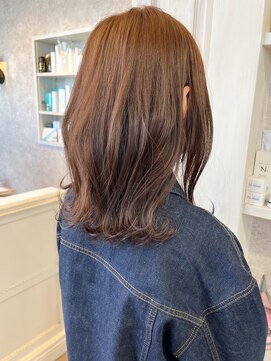 キャアリー(Caary) 福山人気caaryマロンブラウン流し前髪愛されニュアンスカラー