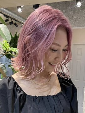 サンクプロジェクト(cinq PROJECT) ダブルカラーミルクティーピンクベージュカラーハイトーンカラー