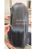 アンスリウム 吹田(Anthurium)&nbsp;ミディアムレイヤー/大人可愛い/髪質改善/シースルーバング