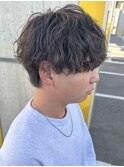 波巻きスパイラルパーマメンズマッシュメンズパーマ波巻きパーマ