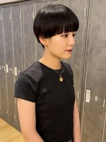 ジアン バイ ミルボン 西宮ガーデンズプラス(GIEN by milbon)&nbsp;個性的刈り上げマッシュベリーショートヘアスタイルカット