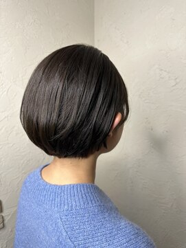 ヘア カンパニー トワ 千葉店(TOWA) 耳かけがかわいい！！暗髪ショートボブ！！