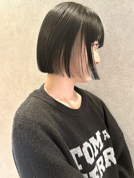 コト 福井大和田店(coto) 福井　大和田　インナーカラー　切りっぱなしボブ　ミニボブ