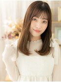 暗髪ココアベージュ小顔サラ艶ロングレイヤーa上尾20代30代40代