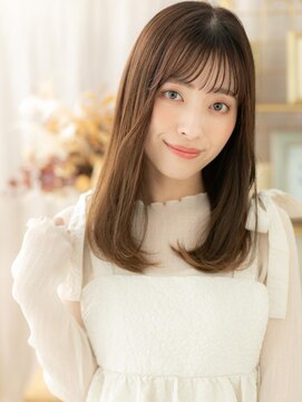 カバーヘア ブリス 上尾西口店(COVER HAIR bliss) 暗髪ココアベージュ小顔サラ艶ロングレイヤーa上尾20代30代40代