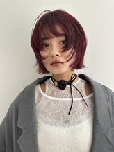 クリアー オブ ヘアー 藤が丘店(clear OF HAIR)&nbsp;ボブレイヤー×レッドカラー☆