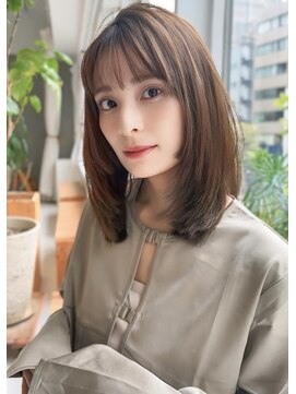 アグ ヘアー へブンリー 熊本横手店(Agu hair heavenly) 《Agu hair》小顔くびれレイヤー×numberA.トリートメントオイル
