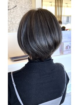 ヘアメイク アリエス 岩切店(HAIR MAKE aries) 【岩切】グレージュ系カラーで透明感をプラスした丸みショート