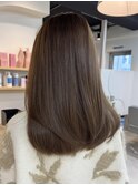 【ヘーゼルベージュ&レイヤーカット】《福岡透明感カラー》