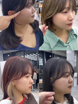 ビューブルー 亀戸錦糸町(VIEW BLUE) 美髪カールピンクブラウンエアリーロングセミディ似合わせ前髪