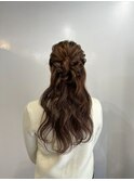 結婚式◎ハーフアップお団子ヘア/20代30代40代