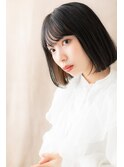 □インナーカラー美髪黒髪前下がりボブ401戸田公園20代30代40代