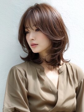 アルトリスト(Altruist Aging×HAIR&SPA) ★ダークアッシュ大人ガーリーボブ着物ミディアムレイヤーカット