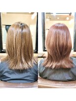 エトネ ヘアーサロン 仙台駅前(eTONe hair salon) 【大人女性】くびれレイヤー×ピンクモーヴ