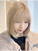 !ダブルカラーホワイトブロンド金髪ホワイトベージュ#原宿
