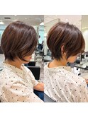30代40代50代絶壁解消ひし形小顔前下がり大人ショートボブNAYU