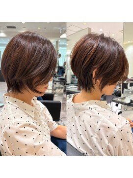 バンプ ギンザ(BUMP GINZA) 30代40代50代絶壁解消ひし形小顔前下がり大人ショートボブNAYU