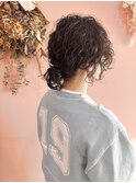 ムースとオイルで簡単ヘアセット　プードルパーマ　