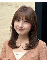 ガーデン 銀座(GARDEN)&nbsp;ミディアムレイヤーカット/似合わせカット/小顔/顔周り/20代30代