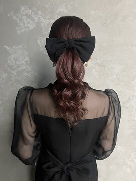 コトナ(kotona) ポニーテールヘアセット結婚式ゲストお呼ばれヘアセットアップ