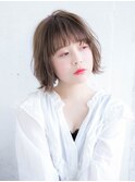 愛されボブのゆるウェーブ