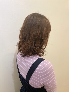 パティオン(PATIONN) モテ愛されパーマとピンクベージュで大人可愛いミディアムヘア☆