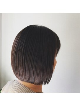 ハサミ(HASAMI) 【HASAMI.】ワンレンボブ、ブラウン