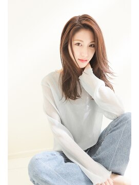 オラ ボーテ(Aura Beaute) 大人かわいい/フリンジウェーブ/ココアブラウン/デザインカラー