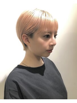 リバレッジ 白金(Leverage) ピンクベージュ小顔マッシュショート